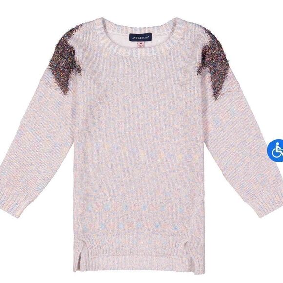 New Andy & Evan Girls Long Sleeve Sweater W/ Star - Picture 2 of 12